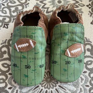Robeez Walter Baby Boys Leather Soft Sole Infant Shoes Size 12-18M Green